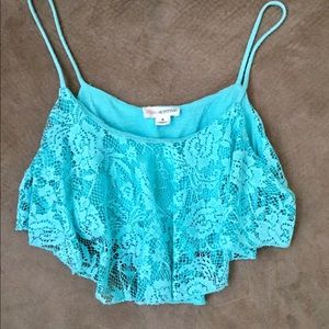 Blue Lace Crop